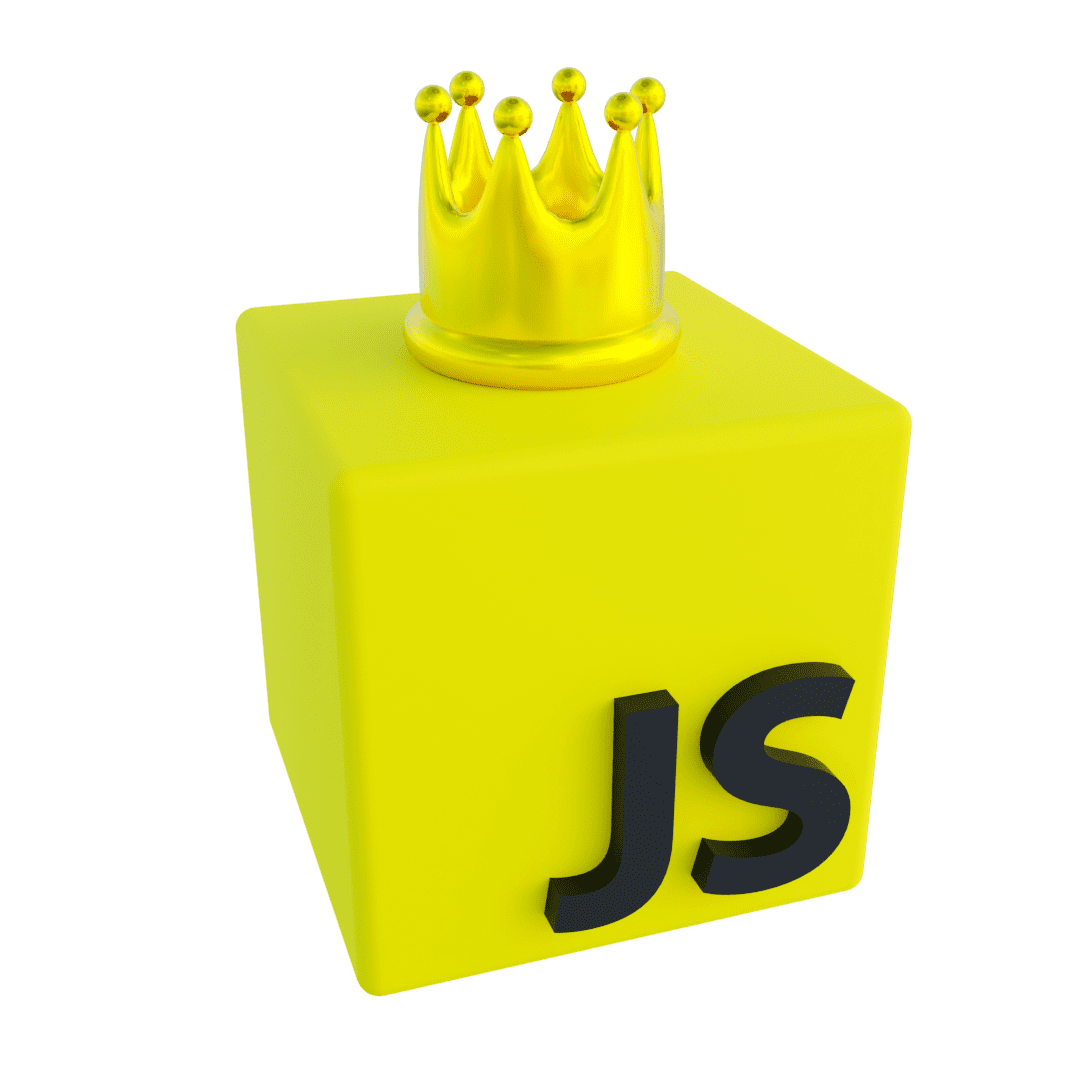 icono de un cubo de javascript en 3D